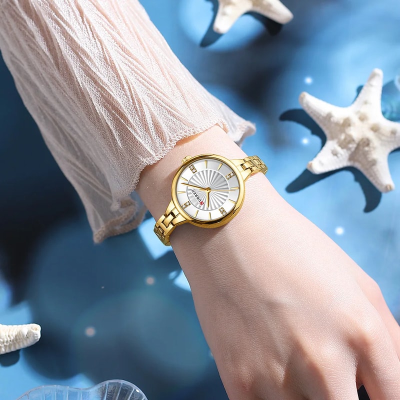 Elegant Womens Minimalist Quartz Watch Waterproof Stainless Steel Business Wristwatch For Ladies 3