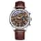 Minimalist Mens Quartz Watch With Premium Brown PU Leather Strap 3