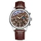 Minimalist Mens Quartz Watch With Premium Brown PU Leather Strap 3