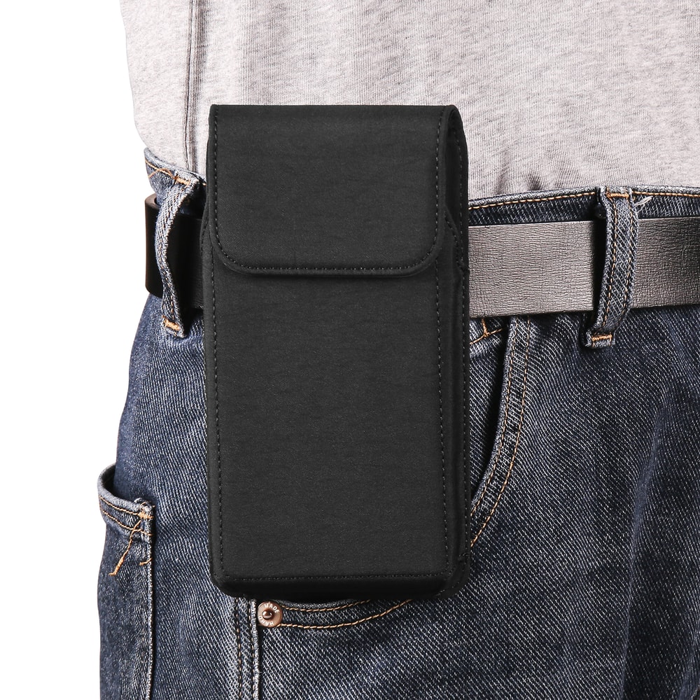 Universal Rugged Nylon Phone Holster With Secure Belt Clip And Loop 0