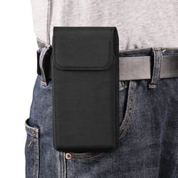 universal rugged nylon phone holster with secure belt clip and loop