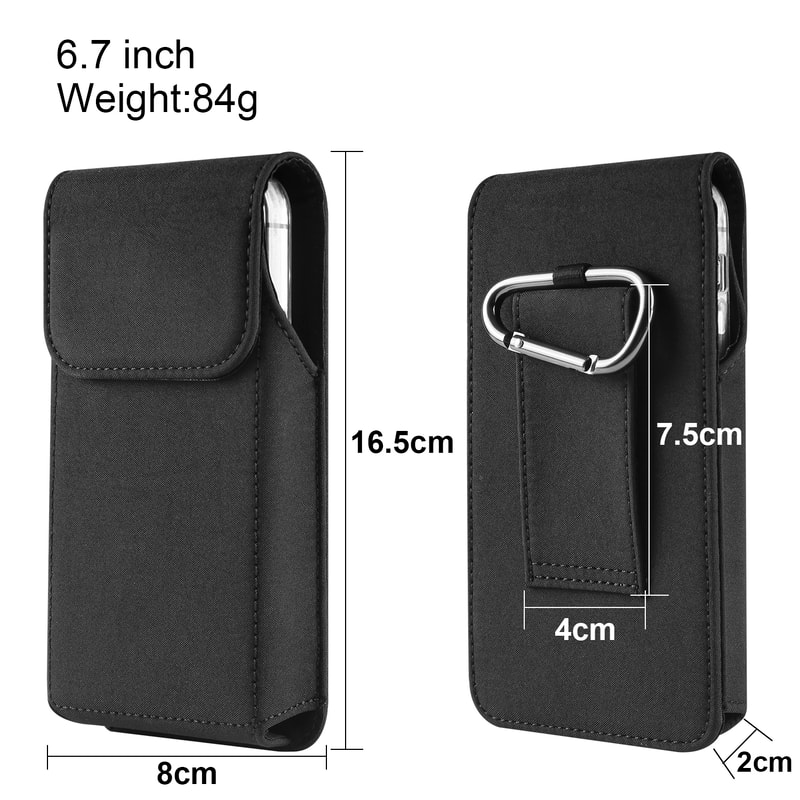 Universal Rugged Nylon Phone Holster With Secure Belt Clip And Loop 7