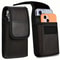 Universal Dual Pocket Cell Phone Holster HeavyDuty Nylon Belt Pouch For Large Smartphones 5
