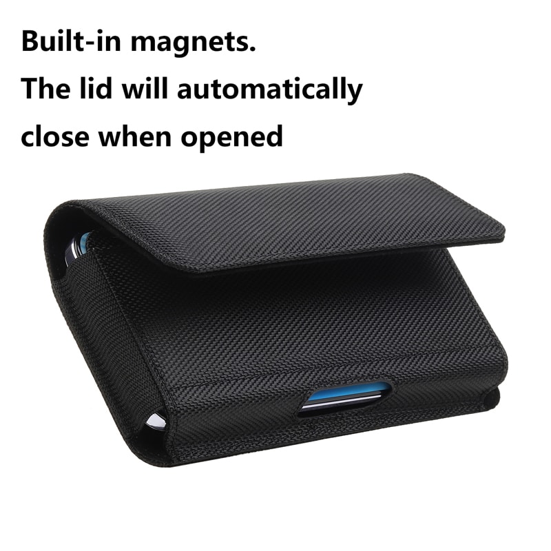 Rugged Nylon Phone Holster Belt Case Multifunction Waist Bag With Secure Clip Holder 4