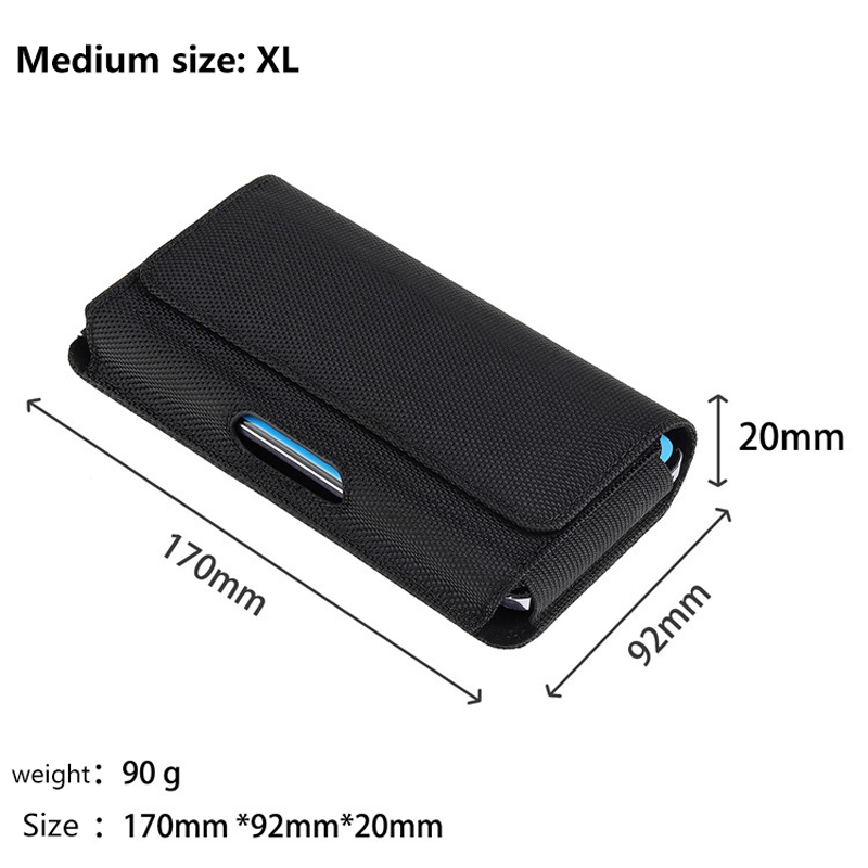 Rugged Nylon Phone Holster Belt Case Multifunction Waist Bag With Secure Clip Holder 7