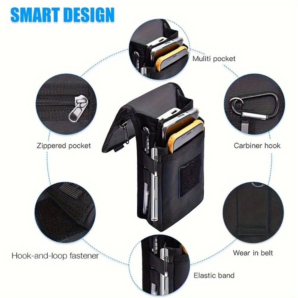 MultiFunctional Phone Belt Pouch Oxford Fabric Mens Outdoor Phone Holster Case 3