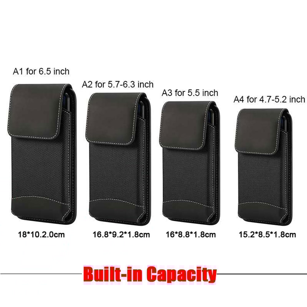 Universal Phone Pouch Belt Clip Leather Holster Smartphones 5