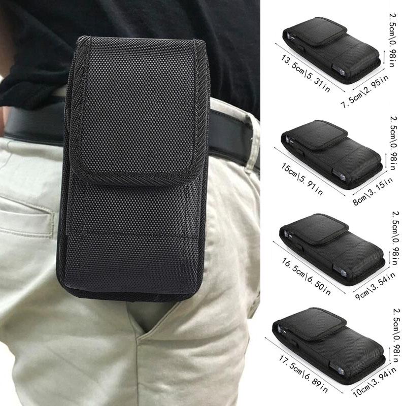 Universal phone holster pouch with Belt Clip Durable Nylon Outdoor Waist Bag for Secure Carry