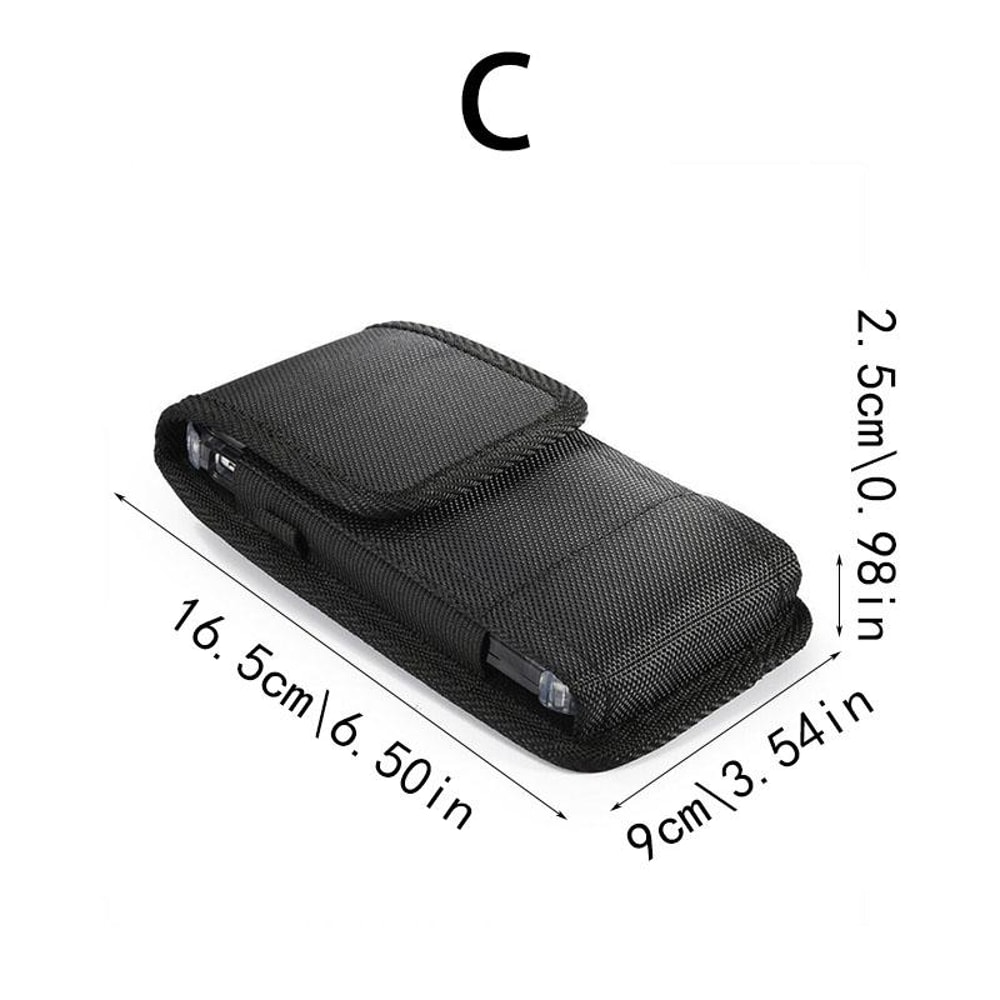 Universal phone holster pouch with Belt Clip Durable Nylon Outdoor Waist Bag for Secure Carry