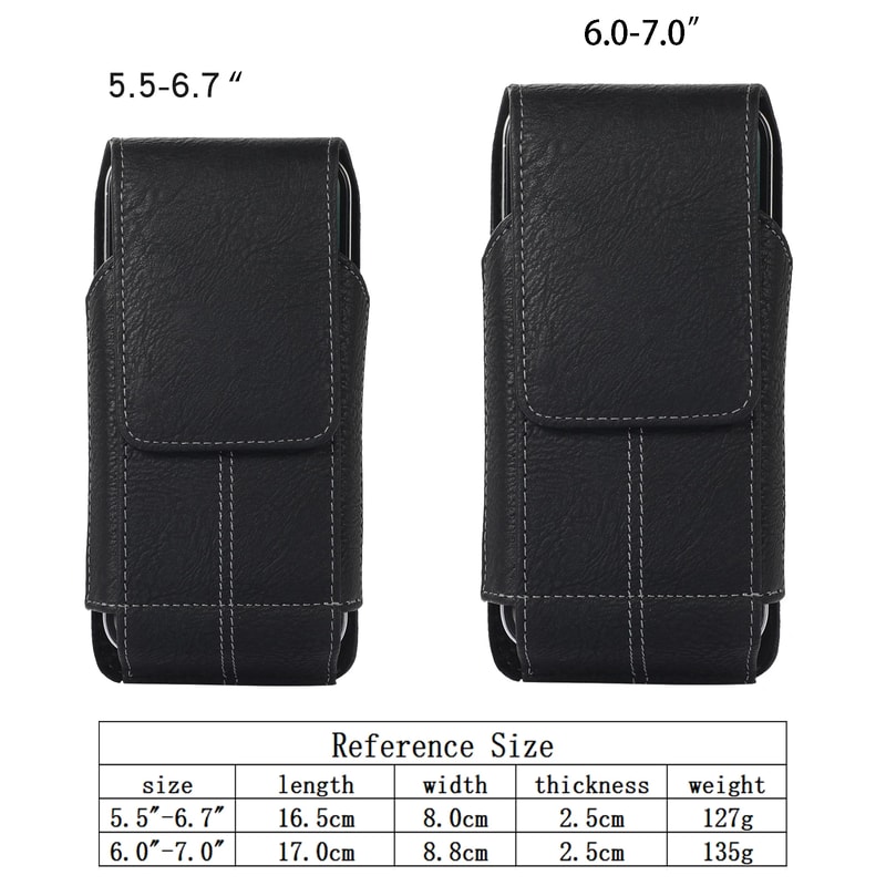 Premium Leather Phone Pouch Belt Clip Holster Waist Case