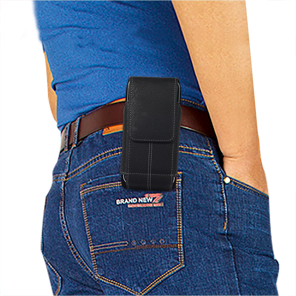 Premium Leather Phone Pouch Belt Clip Holster Waist Case