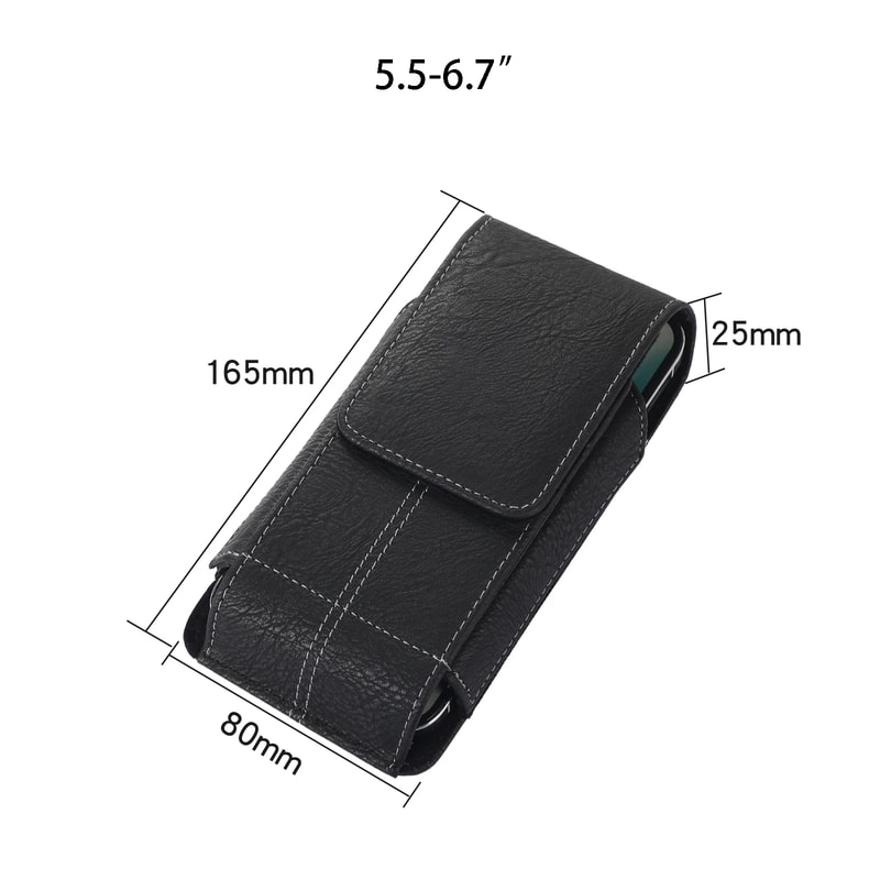 Premium Leather Phone Pouch Belt Clip Holster Waist Case
