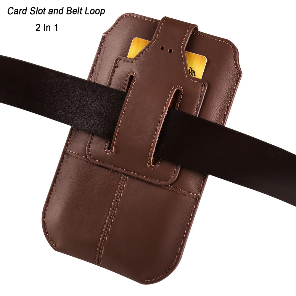 Genuine Leather Phone Holster Belt Clip Case For Men With Secure Waist Carry 4