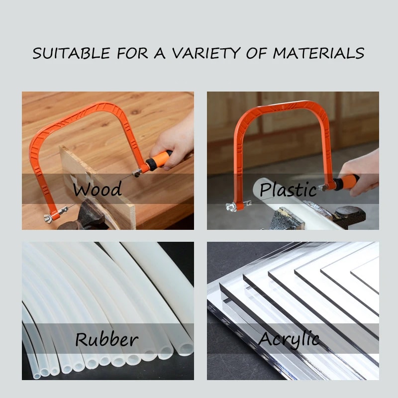 Precision Adjustable Coping Saw For Woodworking With Blades 2