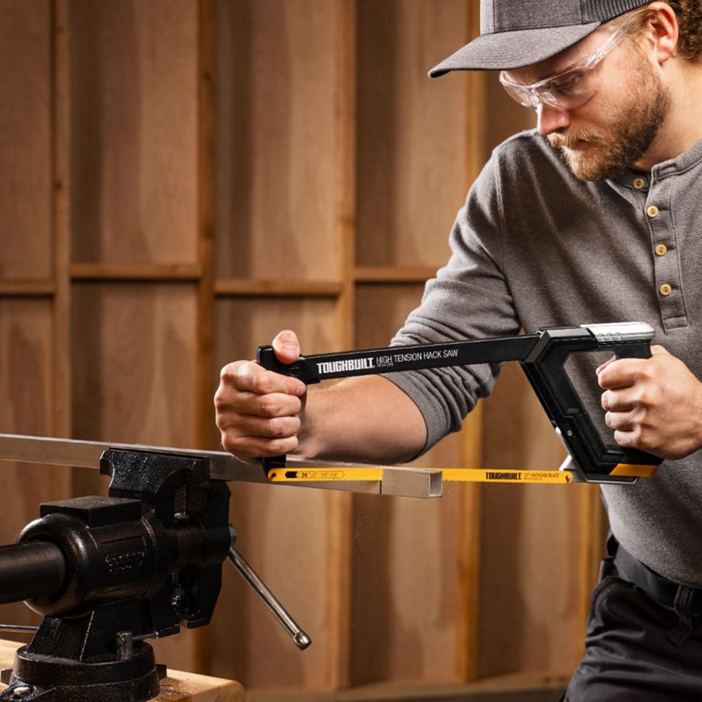 High Tension Hacksaw Hand Tool With Adjustable Angle And Blade Storage 2