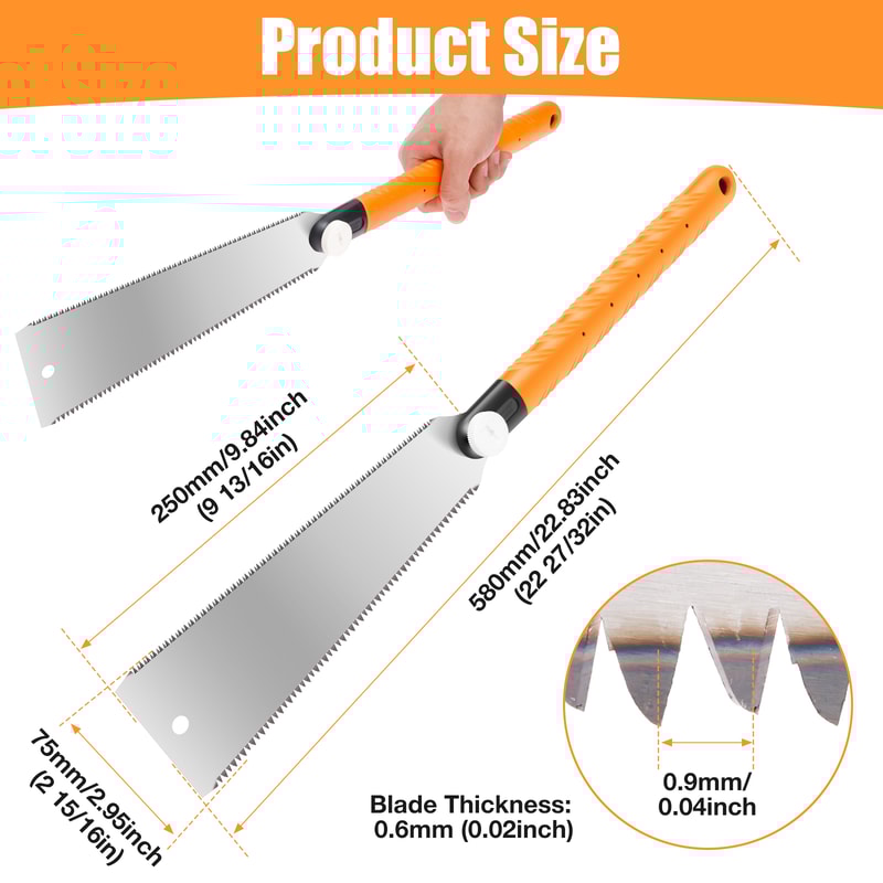 Double Edge Pull Saw For Precision Woodworking Hand Saw With Replaceable Blade 3
