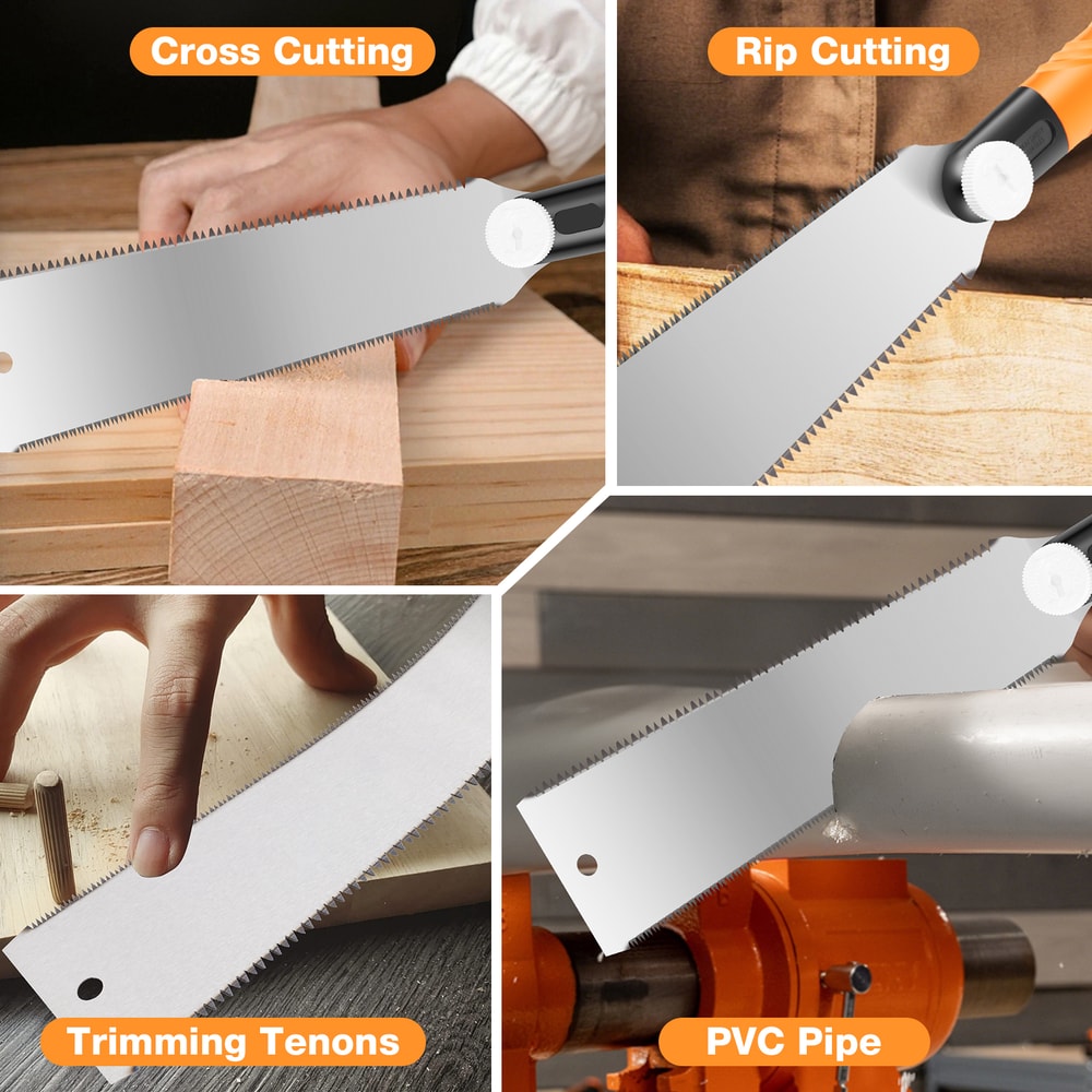 Double Edge Pull Saw For Precision Woodworking Hand Saw With Replaceable Blade 2