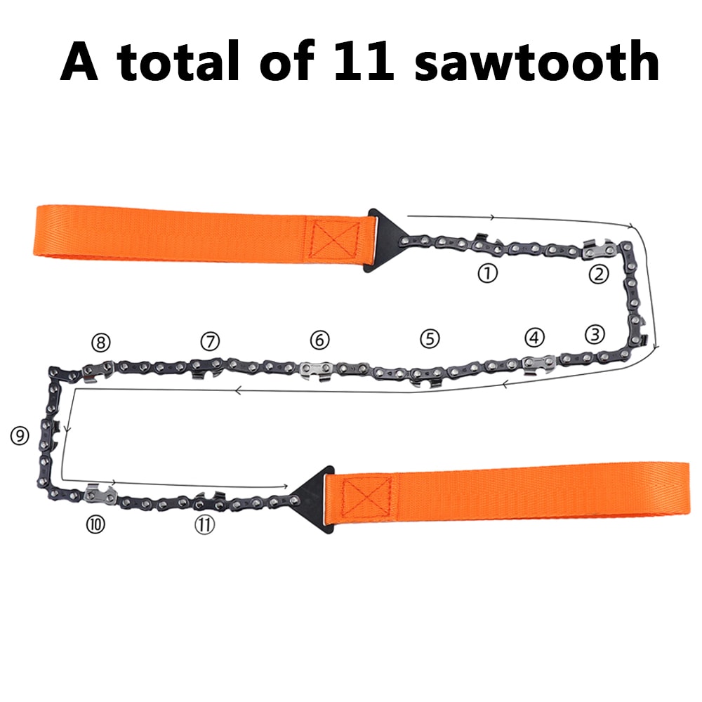 Portable Survival Chain Saw for Camping and Emergency Outdoor Cutting Tool