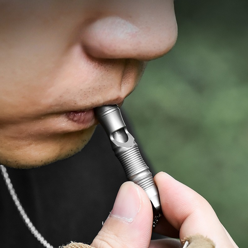 Titanium Survival Whistle Ultra Loud Emergency Whistle For Outdoor Safety 2