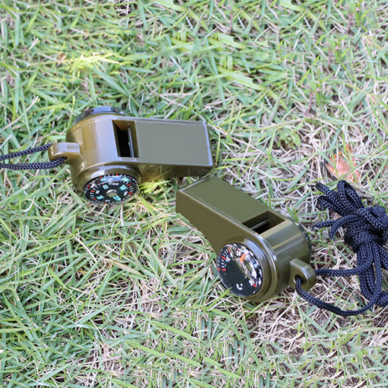 Survival Whistle With Compass Thermometer Outdoor Safety Tool 3