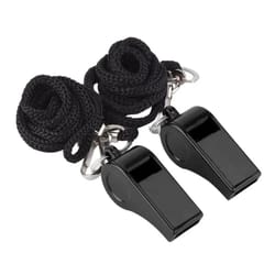 pro black referee whistle with lanyard loud sports safety whistle for coaches and outdoor use