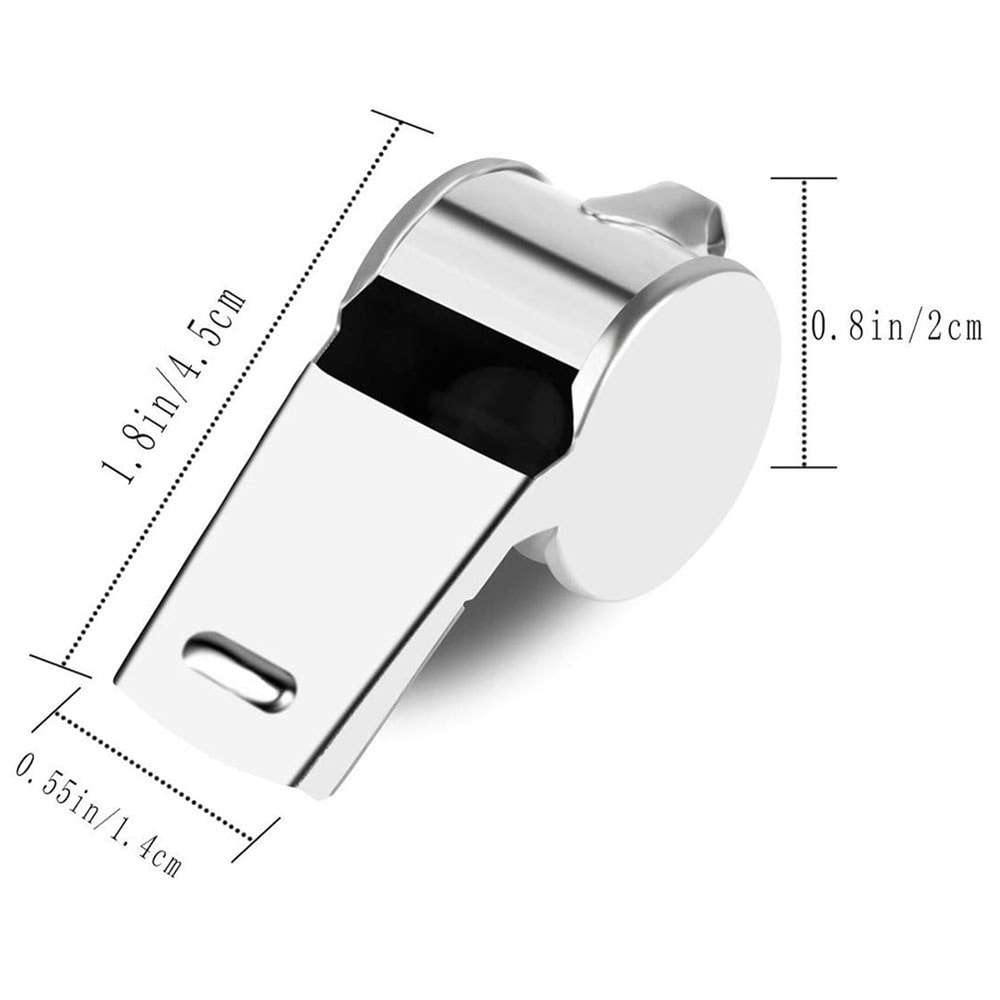 Extra Loud Metal Sports Whistle with Lanyard for Coaching Training and Safety