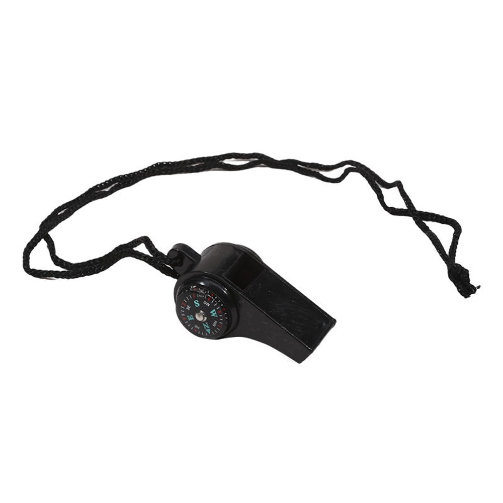 Outdoor Survival Tool With Compass Whistle Carabiner For Hiking Safety 4