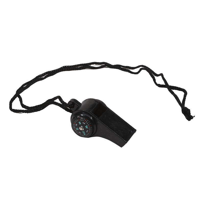 Outdoor Survival Tool With Compass Whistle Carabiner For Hiking Safety 4