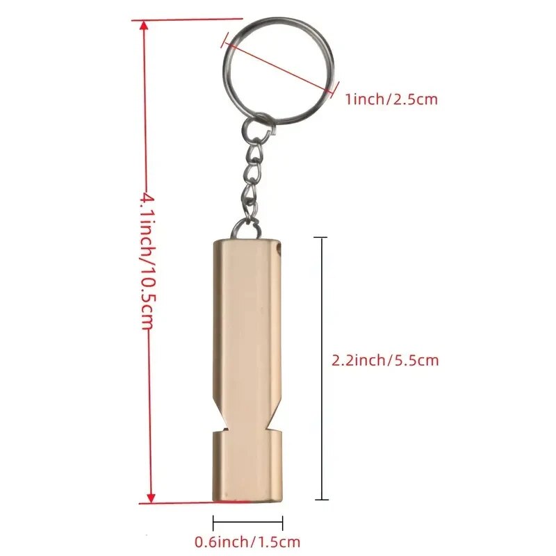 Dual Tone Emergency Survival Whistle Aluminum Safety Tool For Hiking Camping Outdoor Gear 5