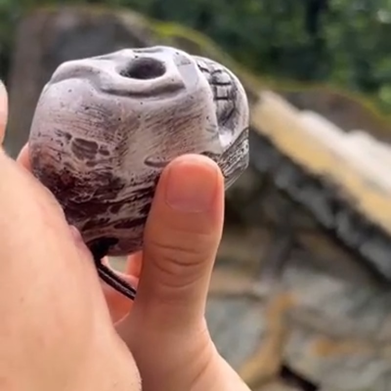 Skull Whistle Creepy Human Scream Sounding Whistle for Halloween High Decibel Death Whistle