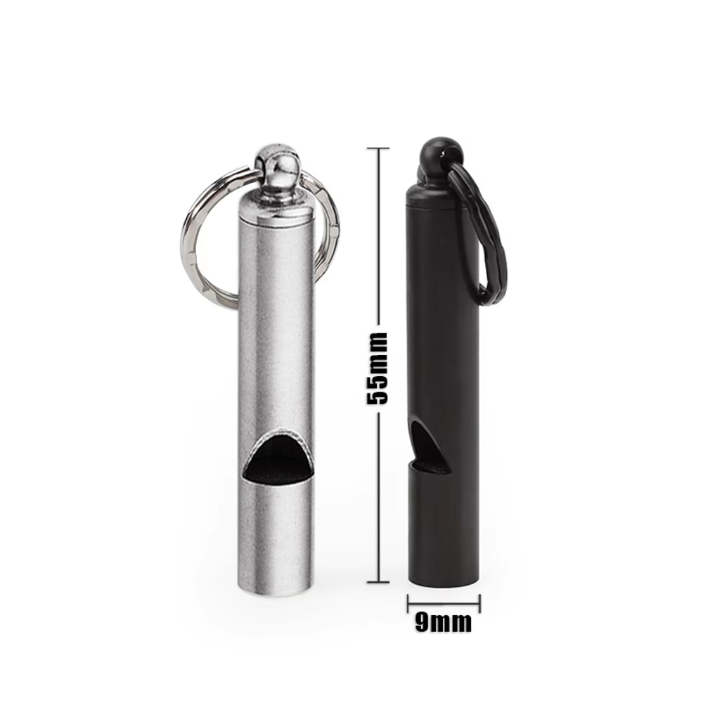 Stainless Steel Emergency Whistle Keychain Ultralight Survival Hiking Essential 3