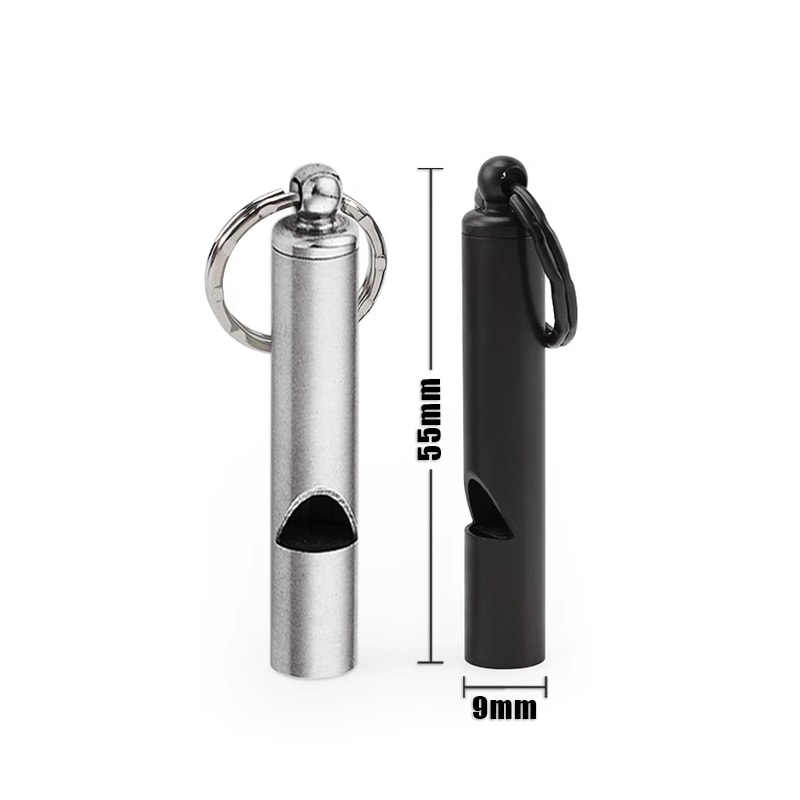 Stainless Steel Emergency Whistle Keychain Ultralight Survival Hiking Essential 3