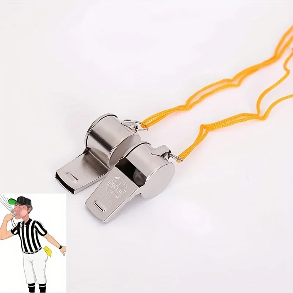 Durable Metal Referee Whistle Premium Stainless Steel for Clear Sound & Reliable Performance