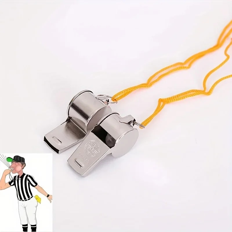 Durable Metal Referee Whistle Premium Stainless Steel for Clear Sound & Reliable Performance