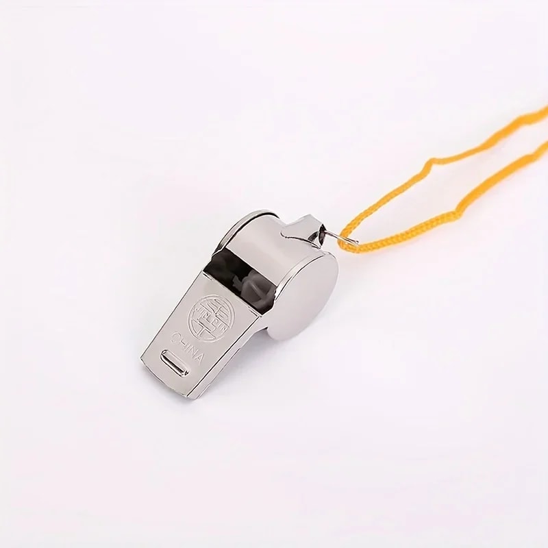 Durable Metal Referee Whistle Premium Stainless Steel for Clear Sound & Reliable Performance