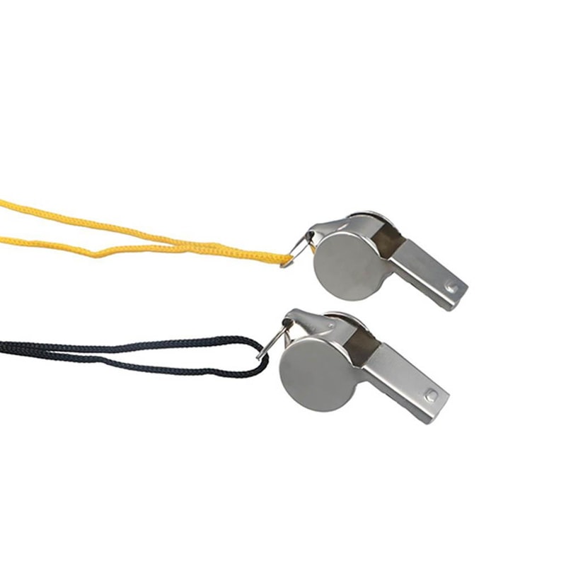 Loud Metal Whistle With Rope Professional Referee Whistle Compact Portable Stainless Steel Design 1