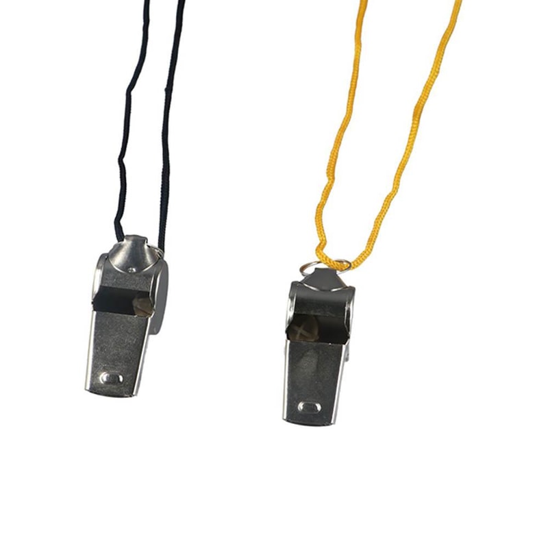 Loud Metal Whistle With Rope Professional Referee Whistle Compact Portable Stainless Steel Design 4