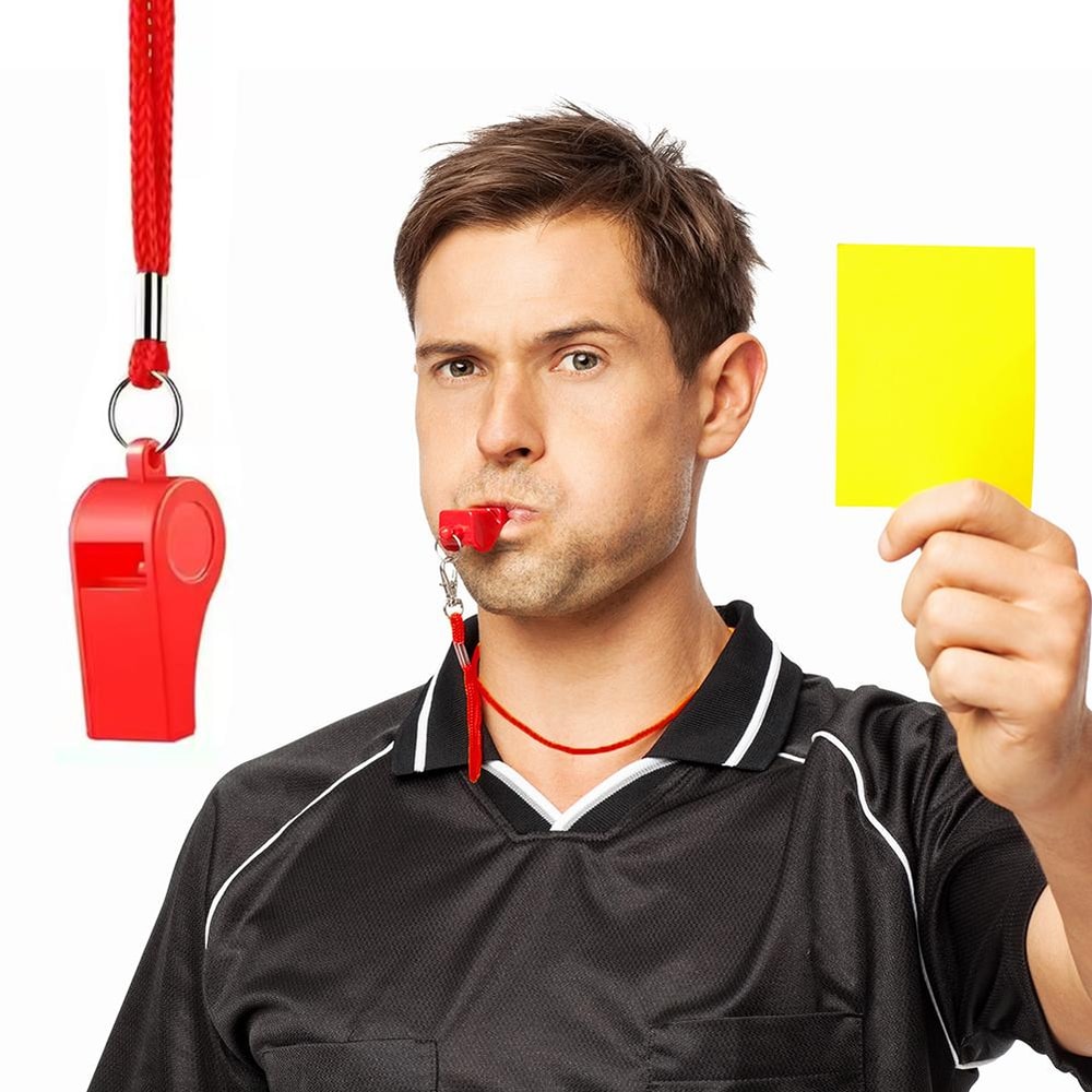 Premium Red Whistle for Referees Ideal for Basketball, Volleyball, and Outdoor Activities
