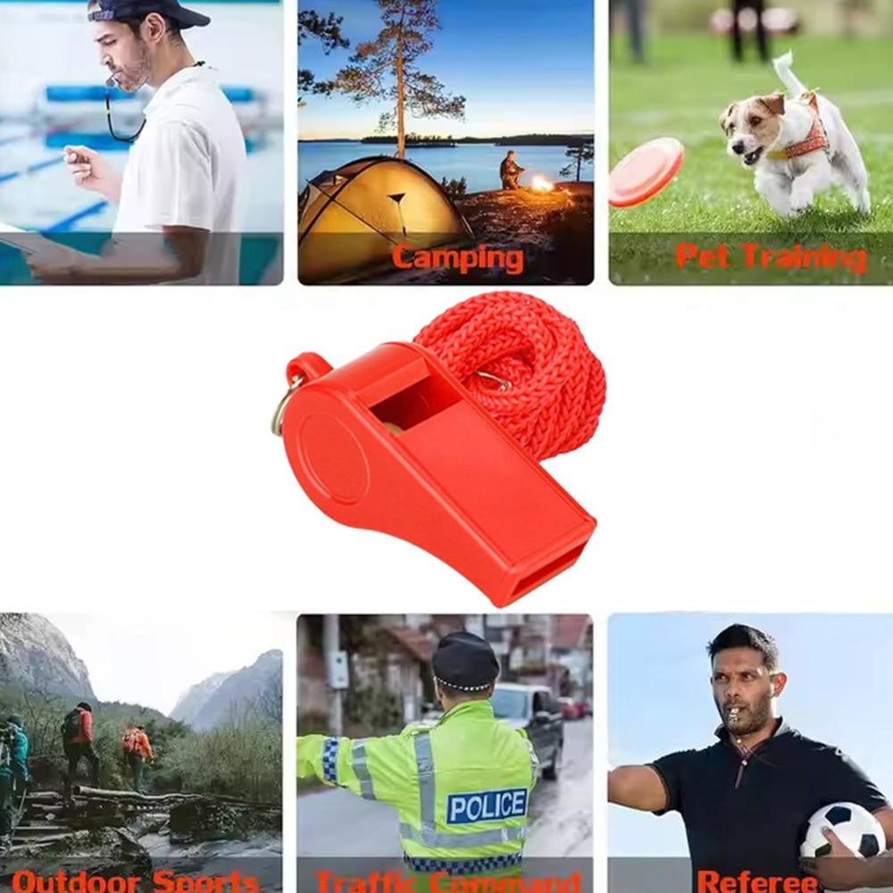 Premium Red Whistle for Referees Ideal for Basketball, Volleyball, and Outdoor Activities