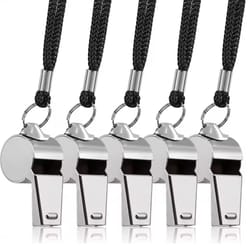 stainless steel referee whistle for sports & training durable metal rope for soccer, football & basketball
