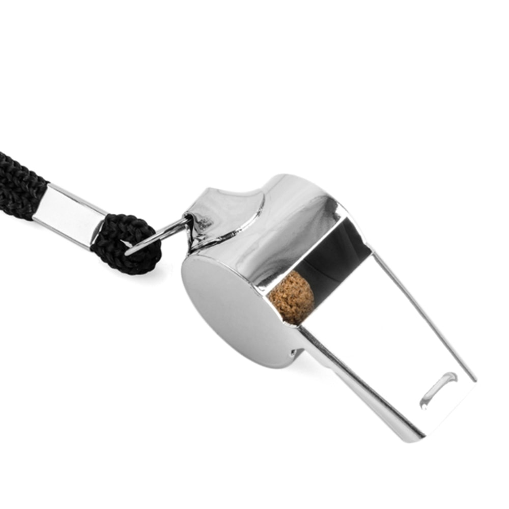 Stainless Steel Referee Whistle for Sports & Training Durable Metal Rope for Soccer, Football & Basketball