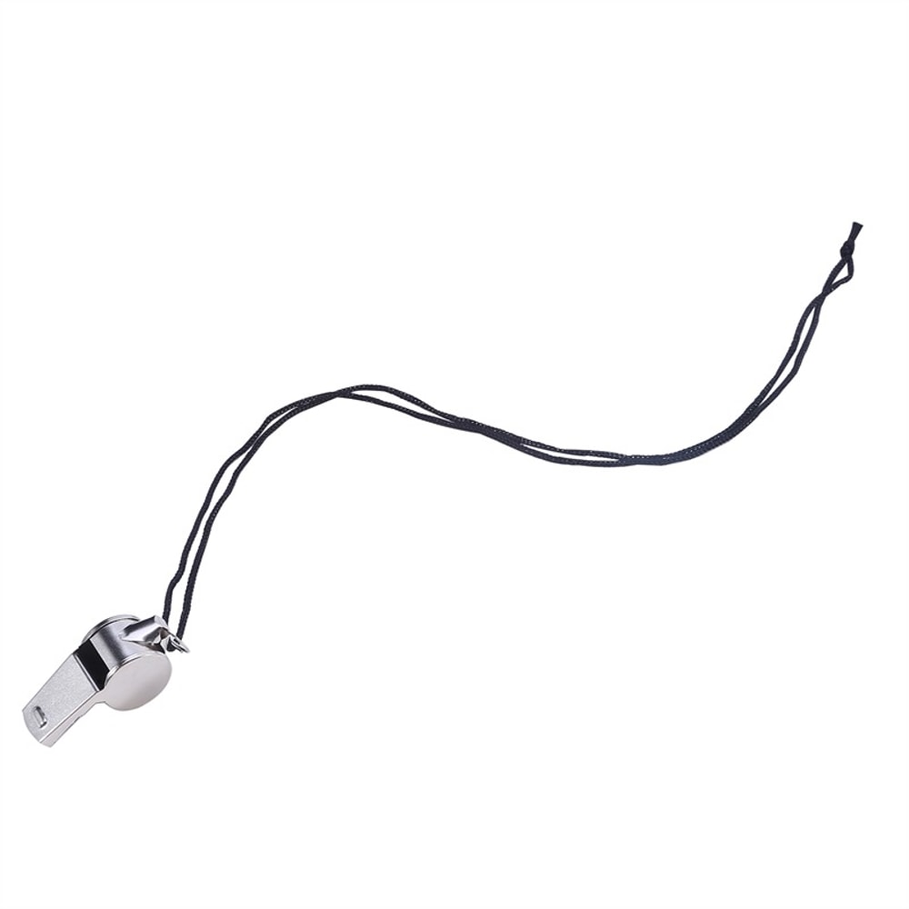 Stainless Steel Referee Whistle for Sports & Training Durable Metal Rope for Soccer, Football & Basketball