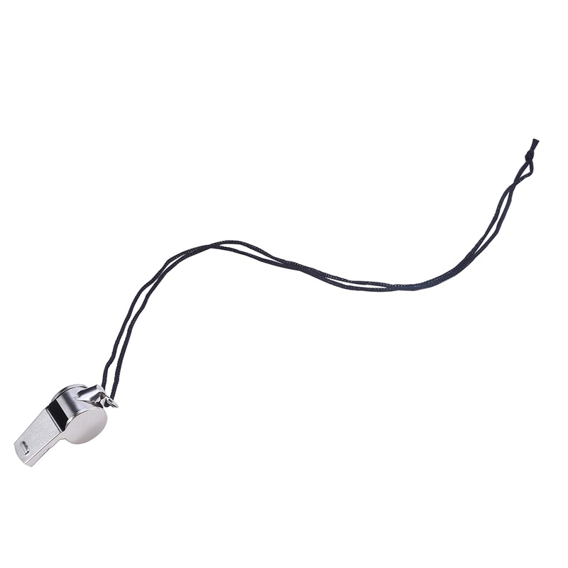 Stainless Steel Referee Whistle for Sports & Training Durable Metal Rope for Soccer, Football & Basketball