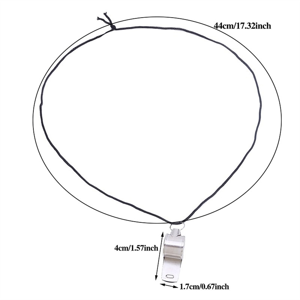 Stainless Steel Referee Whistle for Sports & Training Durable Metal Rope for Soccer, Football & Basketball