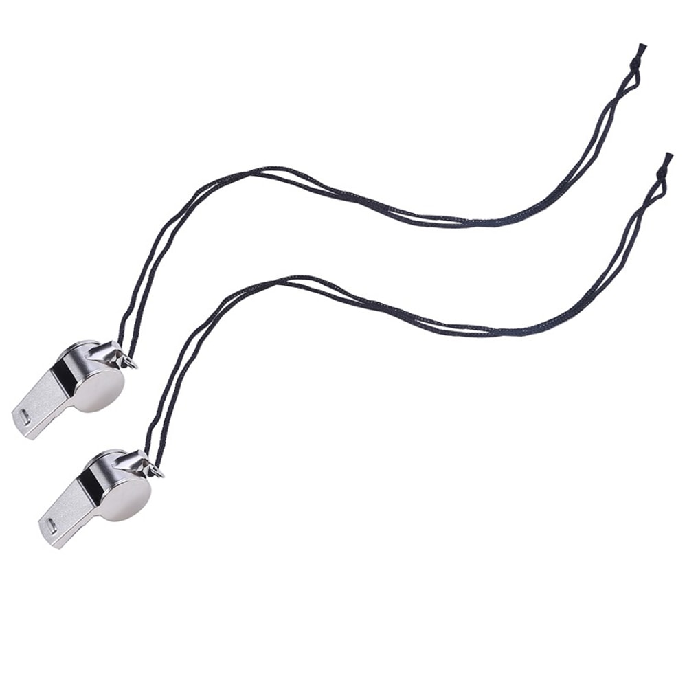 Stainless Steel Referee Whistle for Sports & Training Durable Metal Rope for Soccer, Football & Basketball