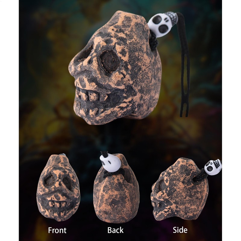 Spooky Skull Art Whistle with Human Cry Unique Halloween Screaming Sound for Outdoor Decor