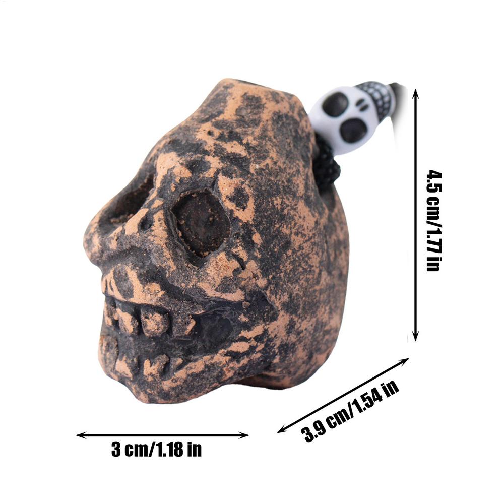 Spooky Skull Art Whistle with Human Cry Unique Halloween Screaming Sound for Outdoor Decor