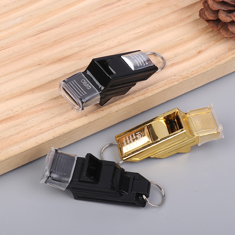 Professional Referee Whistle with Lanyard Big Sound Plastic Basketball & Football Coach Equipment