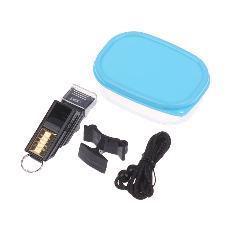 Professional Referee Whistle with Lanyard Big Sound Plastic Basketball & Football Coach Equipment