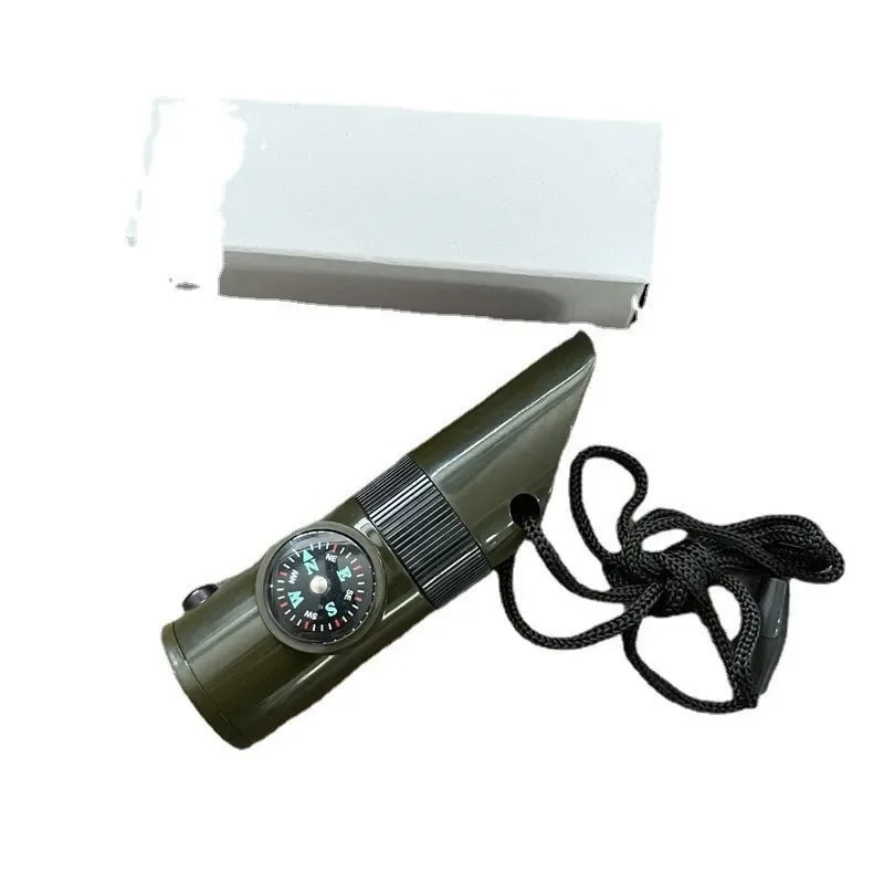 Survival Whistle Compass Tool With LED Light Magnifier 1